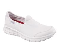Skechers Womens/Ladies Sure Track Slip Resistant On Work Safety Shoes - White Leather - Size UK 8