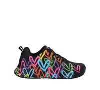 Skechers Women's Uno Lite Heart Of Hearts Womens Trainers - Black Multi Synth - Size: 3