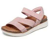 Skechers Women's Lifted Comfort Sandals in Blush Pink, Size 7 | Synthetic/Textile, Vegan