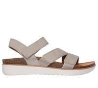 Skechers Women's Lifted Comfort Sandals in Taupe, Size 6 | Synthetic/Textile, Vegan