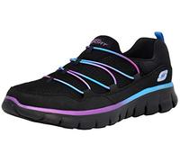 Skechers Women's Loving Life Memory Foam Black/Purple Fashion Sneaker 8 Wide US