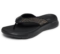 Skechers Go Walk Flex Sandal Toe-Post Sandal, Black, Size 3, Women Black