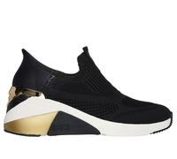 Skechers Women's A-Wedge-Crecent Sneaker, Black, 8