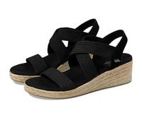 Skechers Women's Martha Stewart Arch Fit Beverlee-Brentwood Wedge Sandal, Black, 9