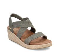 Skechers Women's Martha Stewart Arch Fit Beverlee-Brentwood Wedge Sandal, Olive, 10