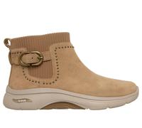 Skechers Women's Martha Stewart: GO WALK Arch Fit 2.0 Boot Boots in Chestnut, Size 7 | Leather/Textile/Metal, Vegan