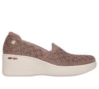 Skechers Women's Martha Stewart: Pier-Lite - My Reflection Slip-On Shoes in Mocha, Size 5 | Textile/Metal, Vegan