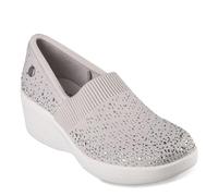 Skechers Women's Martha Stewart Pier Lite-Reflection Loafer, Light Grey Silver, 6.5 UK