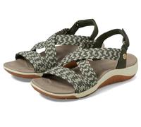 Skechers Women's Martha Stewart Reggae Cup-Coastal Trail Flat Sandal, Olive, 8.5