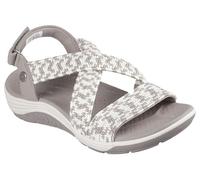 Skechers Women's Martha Stewart Reggae Cup-Coastal Trail Flat Sandal, Taupe Natural, 2 UK