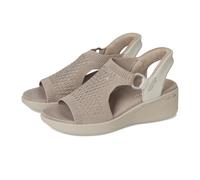 Skechers Women's Martha Stewart's PIER-LITE-Park Path Hands Free Slip-Ins Wedge Sandal Taupe 12