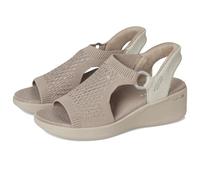 Skechers Women's Martha Stewart's Pier-lite-Park Path Hands Free Slip-ins Wedge Sandal, Taupe, 6.5