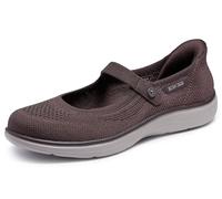 Skechers Women's Mary Jane Flat, Chocolate, 3 UK
