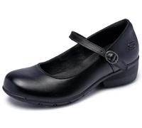 Skechers Women's Elsit Trainers, Black Leather, 4 UK