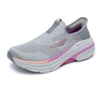 Skechers Women's Max Cushioning Arch Fit 2.0 Cambridge Slip-in Trainers, Gray Textile/Pink Trim, 6 UK