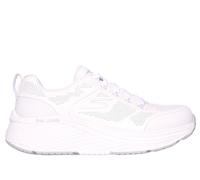 Skechers Women's Max Cushioning Elite 2.0 - Enhanced Sneaker in White/Silver, Size 8 | Leather/Synthetic/Textile