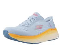 Skechers Women's Max Cushioning Elite 2.0 Solace Slip-in Trainers, Blue Textile/Orange Trim, 7 UK