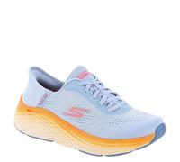 Skechers Women's Slip-On Sneakers Max Cushioning Elite 2.0 Solace – Blue Textile/Orange Trim, UK 5