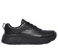 Skechers Women's Max Cushioning Elite - Step Up Sneaker in Black, Size 5 | Leather/Synthetic/Textile, Vegan