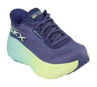 Skechers Women's Max Cushioning Endeavour Hallandale Slip-On Sneakers, Navy Textile/Lime Trim, 5.5 UK