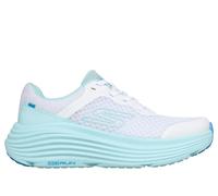 Skechers Women's Max Cushioning Endeavour Sneaker in White/Light Blue, Size 3 | Synthetic/Textile, Vegan, Machine Washable