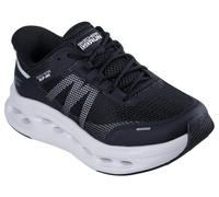 Skechers Women's Max Cushioning Glide-Step Aberdeen Sneaker, Black Synthetic/White Trim, 8 UK