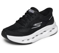 Skechers Women's Max Cushioning Glide-Step Hartford Slip-in Trainers, Black Textile/White Trim, 6 UK
