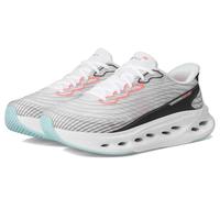 Skechers Women's Max Cushioning Glide Step Sapphire Hands Free Slip-ins Trainers, White Multi-Coloured, 5 UK