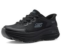 Skechers Women's Max Cushioning Zirrus Trekking Low Cut Shoes, Black Textile/Synthetic/Trim, 6 UK