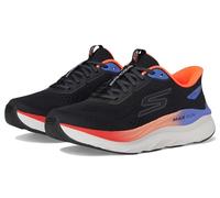 Skechers Women's Max Run Slip-On Sneakers, Black Textile/Multi Trim, 8 UK