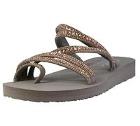 Skechers Women's Meditation - Glam Flash Open Toe Sandals, Beige (Taupe TPE), 4 UK (37 EU)