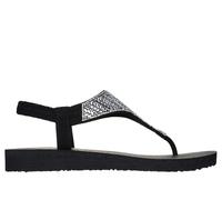 Skechers Women's Meditation - Glamorous Muse Sandals in Black, Size 4 | Synthetic, Vegan