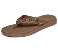 Skechers Women's Meditation Luxe - Floral Rhinestone Trainers, Brown, 2 UK
