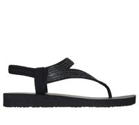 Skechers Women's Meditation - Vibrant Glow Sandals in Black, Size 6 | Synthetic, Vegan