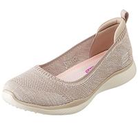 SKECHERS Women's Microburst 2.0 BE Iconic Sneaker, Taupe Stretch Fit Knit Skimmer, 7 UK