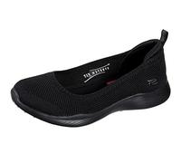 Skechers Women's Microburst 2.0 BE Iconic Sneaker, Black Stretch Fit Knit Skimmmer, 4.5 UK