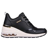 Skechers Women's Million AIR Sneaker, Black, 6.5 UK