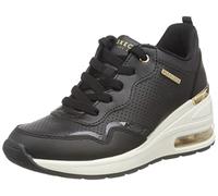 Skechers Women's Million AIR Sneaker, Black, 4 UK