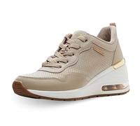 Skechers Women's Million Hotter Air Sneaker, Taupe, 6