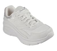 Skechers Women's Modern D'LUX Sneaker, White, 4 UK