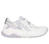 Skechers Women's Monster Evo - Bold Move Sneaker in Natural/Purple, Size 7 | Synthetic/Textile