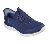 Skechers Womens Navy Slip Ins Trainers Virtue Glow Blue Memory Foam 104426/NVY