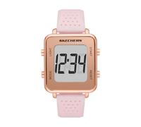 Skechers Women's Naylor Alloy Steel Digital Watch with Silicone Strap, Pink, 22 (Model: SR6203)