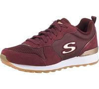 Skechers Women's Og 85 Gold'n Gurl Trainers, Burgundy Suede Nylon Mesh Rose Gold Trim, 5 UK