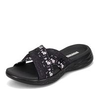 Skechers Women's On-The-go 600-140038 Slide Sandal, Black/Grey, Numeric_6
