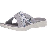 Skechers Women's On-The-go 600-140038 Slide Sandal, White/Gray, 4 UK