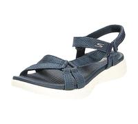 Skechers Womens On-the-go 600 Brilliancy Ankle Strap Sandals, Navy Textile Trim, 4 UK