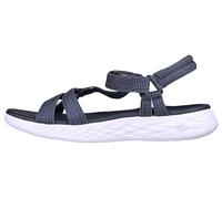 Skechers Women's Sandals On-the-go 600 Brilliancy Ankle Strap Navy Textile Trim UK 9