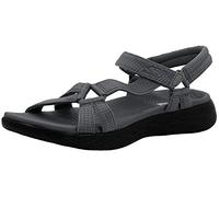 Skechers Women's On-The-go 600-Brilliancy Sport Sandal, Charcoal Black/Black, 6 UK Wide