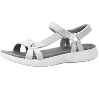 Skechers Women's On The Go 600 Brilliancy Thong Sandal White/Grey 8 Wide